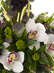 Букеты из орхидей и экзотических цветов