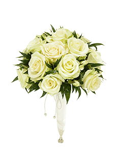 Букет невесты  из белых роз №49
