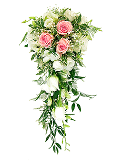 Букет невесты из роз и эустом «Медея»