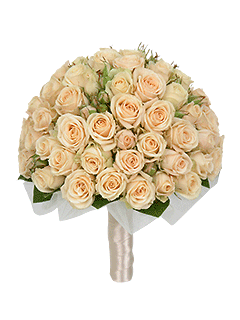 Букет невесты круглый из роз №76