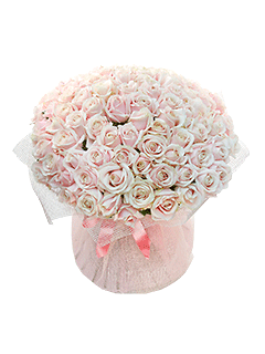 Букет из 101 нежно-розовой розы