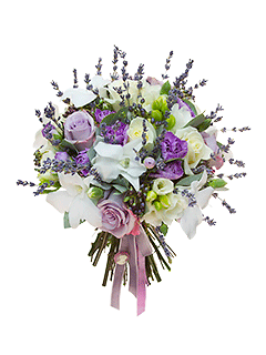 Букет невесты-трансформер «3 в 1» из роз, гвоздик и орхидей