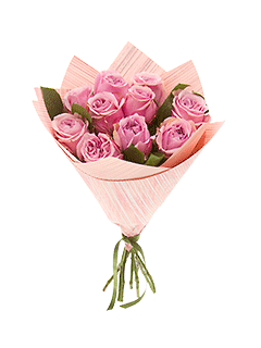 Букет из пионовидных розовых роз