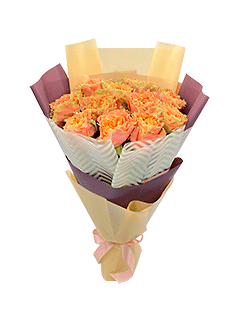 Букет из 11 роз «Кардамоновый кракелюр»