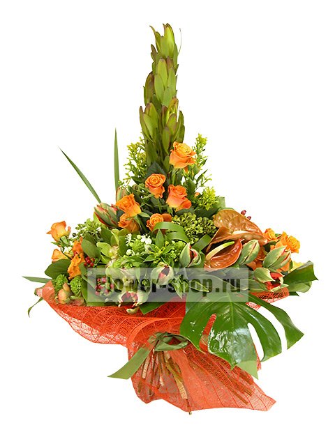 Мужской букет из экзотических цветов «Председатель»
