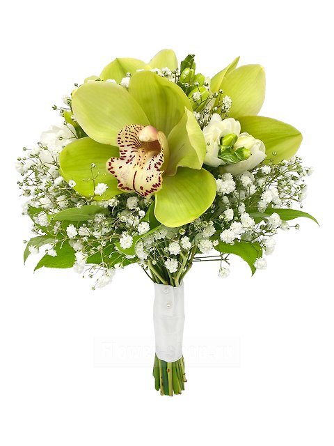 Букет невесты дублер №6 из орхидей и фрезий