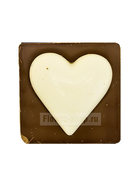 Шоколад молочный «Сердце» белое