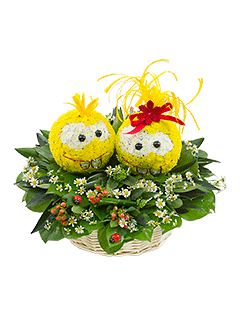 Композиция «Дружные смайлики» - доставка цветов от Flower-shop.ru