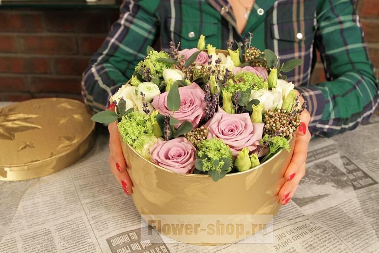Мастер-класс: оформление цветов в подарочной коробке / Блог о флористике /Flower-shop.ru - служба доставки цветов