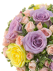 Букеты невесты из разноцветных роз