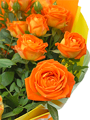 Букеты из оранжевых роз
