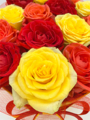 Букеты из разноцветных роз