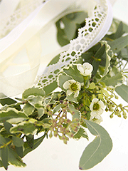 Зеленые свадебные букеты
