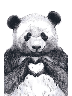 Сердечко от панды