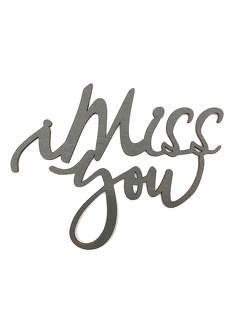Топпер «Miss you» серый