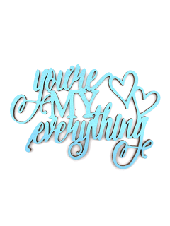 Топпер «You're my everything» голубой