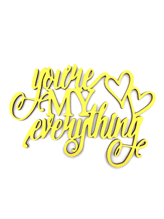 Топпер «You're my everything» жёлтый