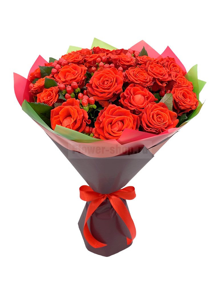 Букет из красных роз «Тринидад»