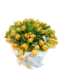 Букет из оранжевых тюльпанов «Обыкновенное чудо»