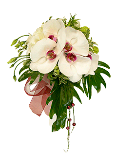 Букет невесты каскадный из орхидей №13