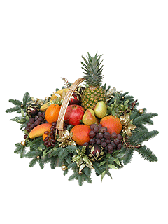 Новогодняя корзина с фруктами «Праздничный банкет»