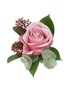 Бутоньерка из розы и эвкалипта №69