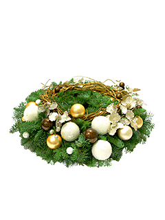 Новогодняя композиция из еловых веток «Праздничный венок»
