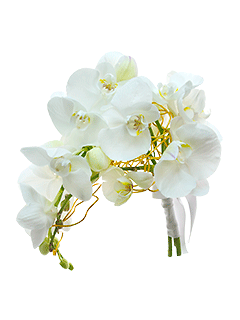 Букет невесты из орхидей каскадный №31