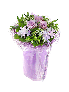 Букет из роз, орхидей и альстромерий «Изысканный вкус»