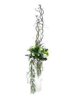 Новогодняя композиция  с еловыми ветками  «Зимний пейзаж»