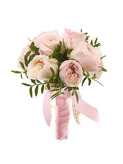 Букет невесты-трансформер из роз  «Розовая мечта»