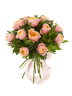 Букет из пионовидных роз «Персиковый джем»