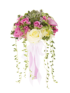 Букет невесты открытый из роз №139