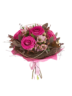 Букет из роз и альстромерий «Розарио»