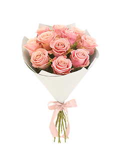 Букет из 11 розовых эквадорских роз