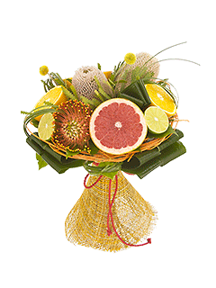 Букет из экзотических цветов и фруктов «Луанда»
