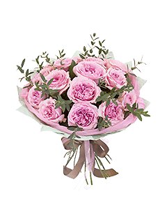Букет из розовых пионовидных роз «Миранда»