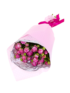 Букет из 5 кустовых розовых роз