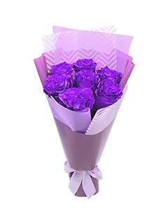Букет из 7 фиолетовых эквадорских роз