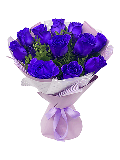 Букет из 11 фиолетовых эквадорских роз
