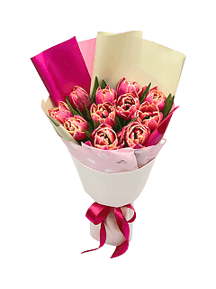 Букет из розовых тюльпанов «Колумбус»