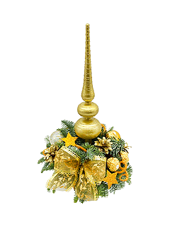 Новогодняя композиция из еловых веток «Золотые купола»