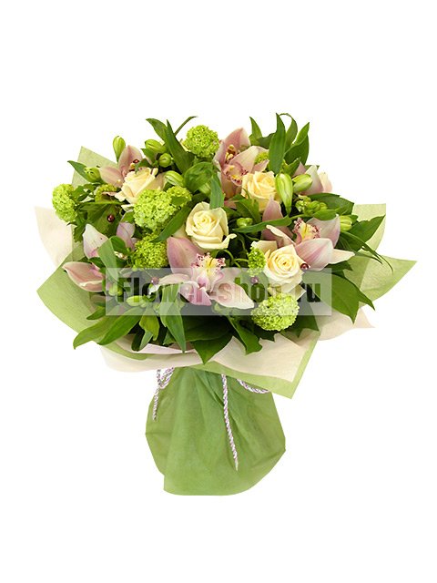 Букет из роз и орхидей «Для любимой»