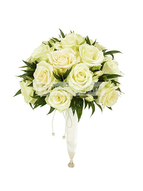 Букет невесты  из белых роз №49
