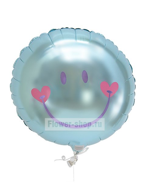 Воздушный шар с гелием «Улыбка» голубой