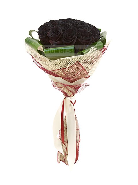 Букет из черных роз «Декаданс»