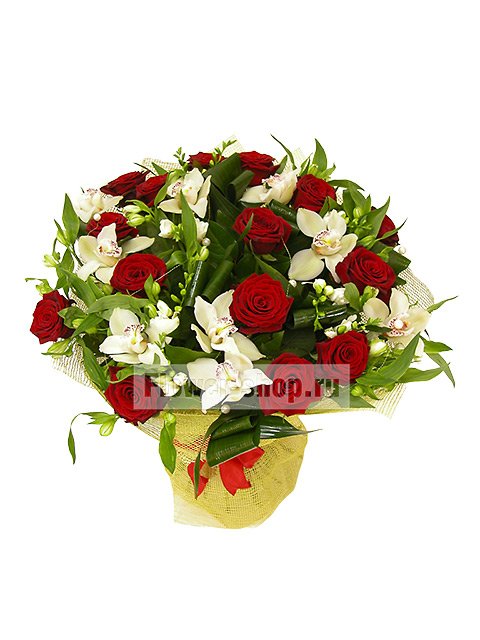 Букет из роз и орхидей «Кинофестиваль»