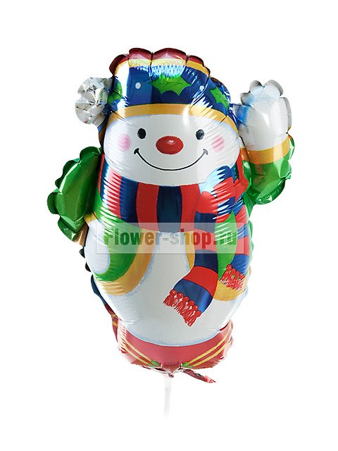 Воздушный шарик «Добрый снеговик»