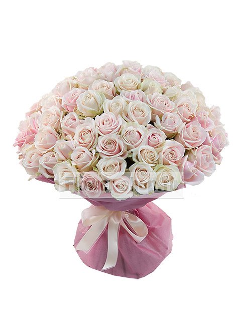 Букет нежных розовых роз «Муза»