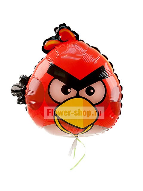 Шар с гелием «Angry Birds» красный